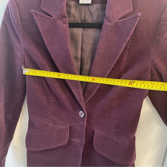 Hennes for H&M Skinny Wale Purple Corduroy Blazer Sz 4 - Picture 7 of 10